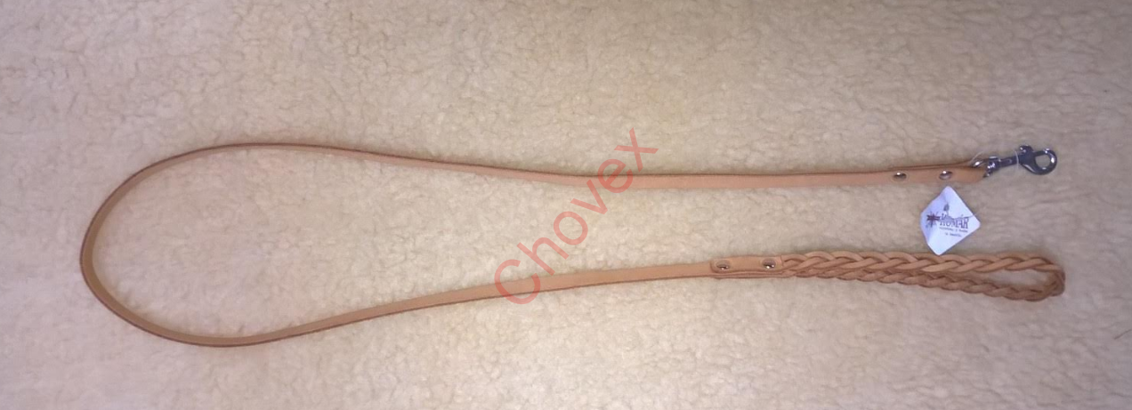 voditko kožené   male s pletenou rúčkou 1,2/120cm