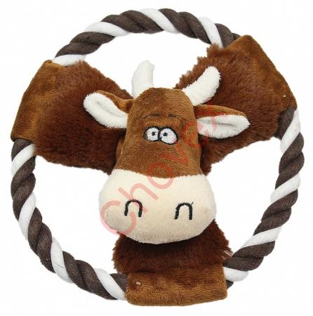 hračka - krava plyšová v kruhu 20 cm